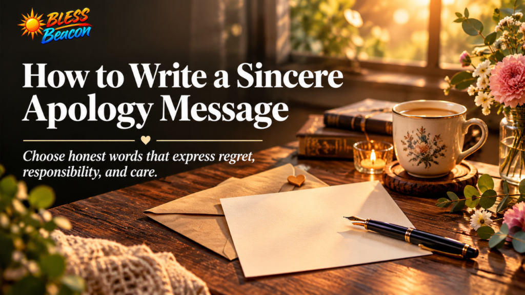how to write sincere apology message