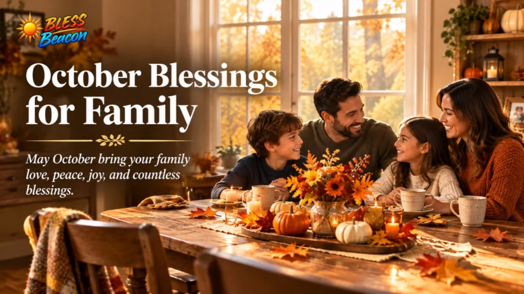 October blessings for family during a warm autumn gathering
